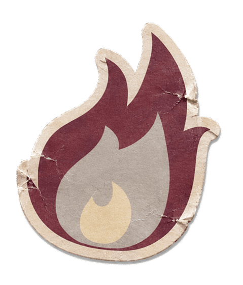Fire sticker